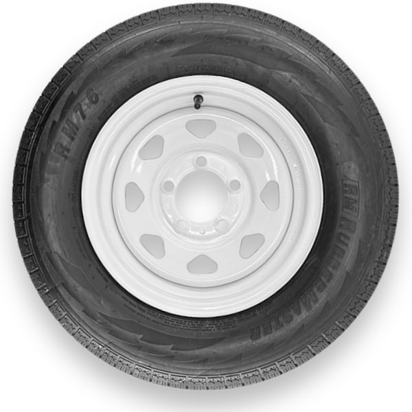 Rubbermaster - Steel Master Rubbermaster ST175/80R13 6 Ply Highway Rib Tire and 5 on 4.5 Eight Spoke Wheel Assembly 599326 - main